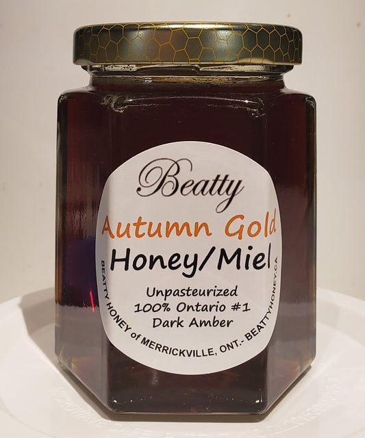 A rich smooth honey made from the blossoms of late blooming flowers.